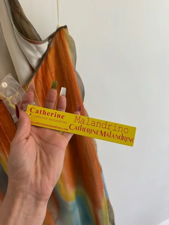 Catherine Malandrino Colorful 100% Silk Dress - Picture 5 of 5